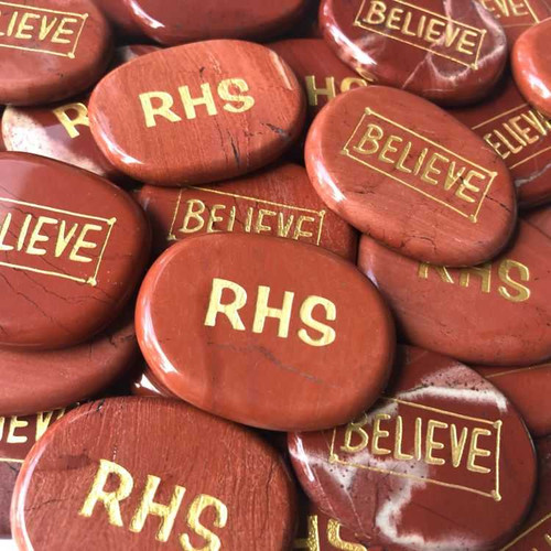 Red Jasper Custom Engraved Stones, 1.75"