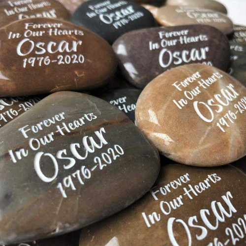 Forever In Our Hearts Memorial Name Stones, 2.5"-3.25"
