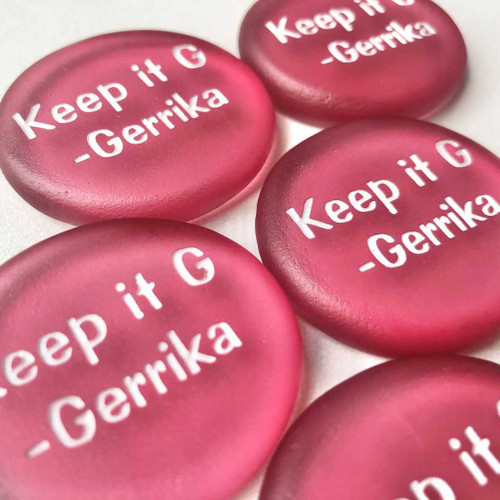 Pink Sea Glass Pocket Stones, 1.5"-1.75"