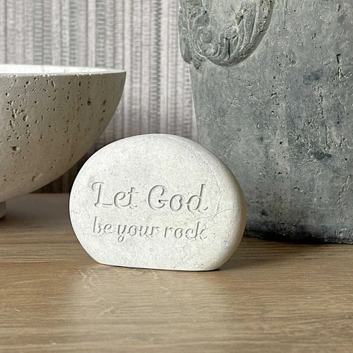 Let God Be Your Rock Prayer Stone