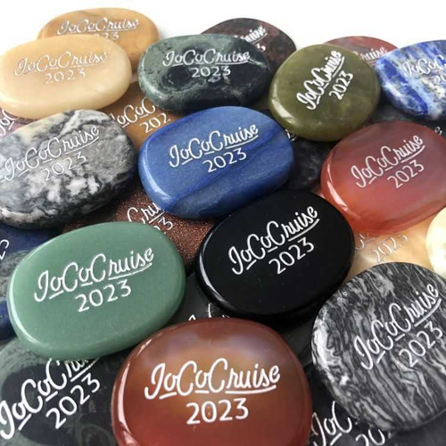 Assorted Gemstone Colors Custom Engraved , 1.75"