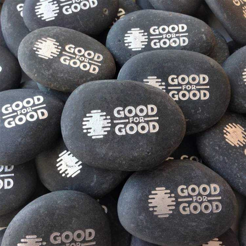 Black Unpolished 1.5"-2.25" River Stones
