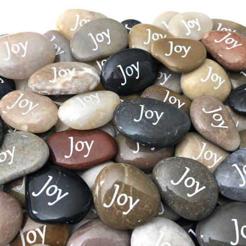 Small Pocket River Stones in White, 1.25"-1.5"