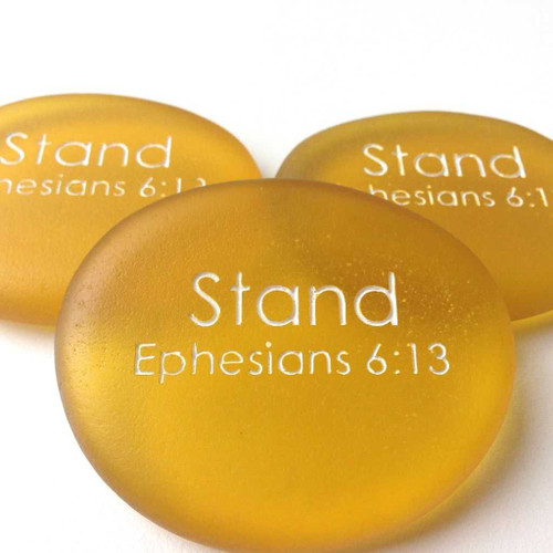 Yellow Sea Glass Beach Stones, 2"-2.25"
