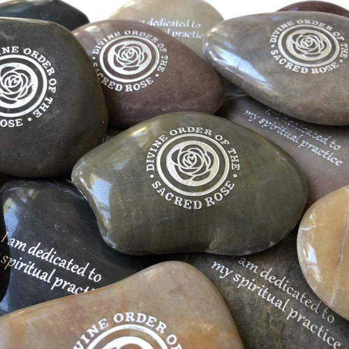 Personalized Polished River Stones in Silver, 2.5"-3.25"