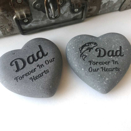 Dad Forever In Our Hearts Memorial Rock