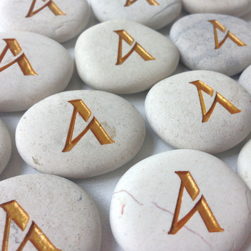 Mini Pocket Cream Stones with Gold, 1"-1.25"