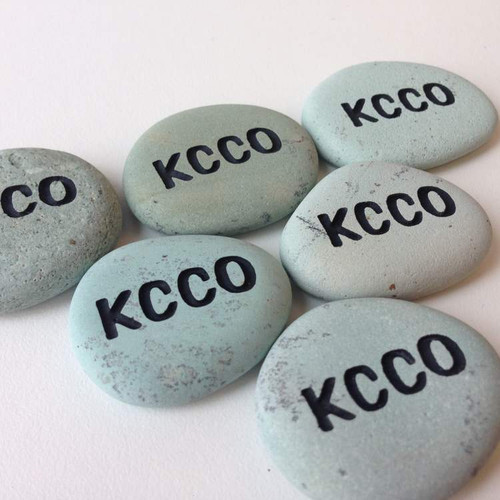 Mini Pocket Green Stones in Black, 1"-1.25"