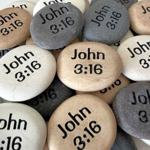 Scripture Reference Rocks, 1"-1.25"