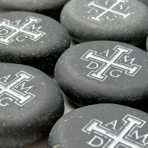 Personalized Gray Rocks in White, 2"-2.25"