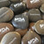 Polished River Rocks Custom Engraved with White Ink, 1.5"-2.25"