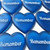 Blue Heart Shaped Pocket Glass Stones, 1.5"-1.75"