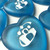 Light Blue Heart Shaped Glass Stones, 2"-2.25"