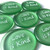 Light Green Sea Glass Pocket Stones, 1.5"-1.75"