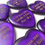 Purple Heart Shaped Glass Stones, 2"-2.25"