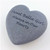 Gray Paperweight Heart Stone with Black Ink (Multiple Sizes)