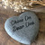 Gray Paperweight Heart Stone with Black Ink, 3"-4"