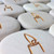Flat Pocket Cream Rocks in Gold, 1.5" to 1.75"