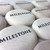 Personalized Natural Cream Rocks in Black, 2"-2.25"