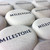Personalized Natural Cream Rocks in Black, 2"-2.25"