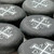 Personalized Gray Rocks in White, 2"-2.25"