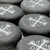 Personalized Gray Rocks in White, 2"-2.25"