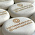 Personalized Natural Cream Rocks in Gold, 2"-2.25"