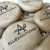 Custom Engraved Tan Unpolished Rocks with Black,  2"-2.25"