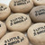 Custom Engraved Tan Unpolished Rocks with Black,  2"-2.25"
