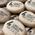 Custom Engraved Tan Unpolished Rocks with Black, 2"-2.25"