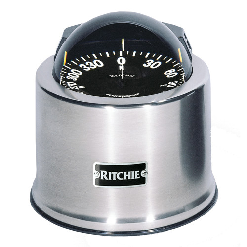 Ritchie SP-5-C GlobeMaster Compass - Pedestal Mount - Stainless Steel - 12V - 5 Degree Card [SP-5-C]