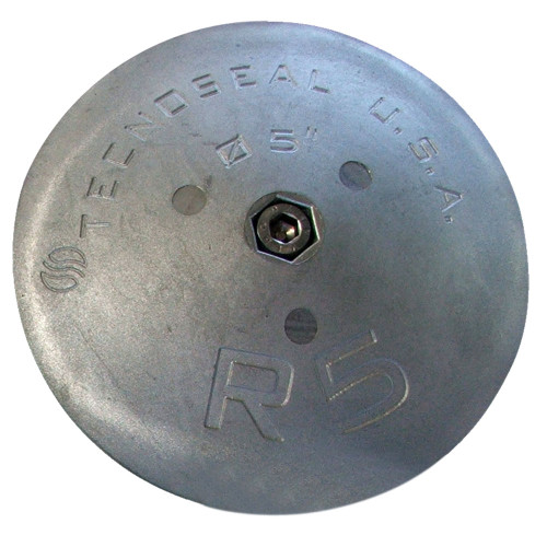 Tecnoseal R5 Rudder Anode - Zinc - 5" Diameter x 7\/8" Thickness [R5]