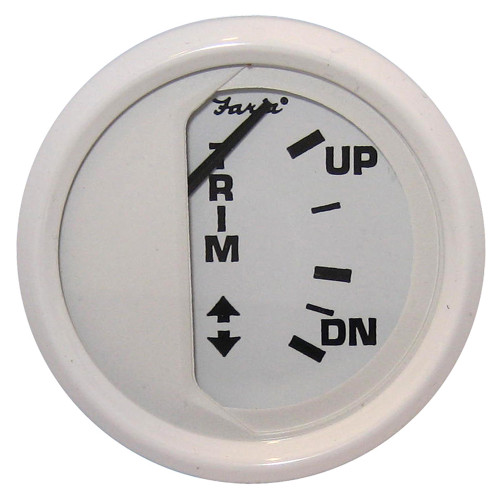 Faria Dress White 2" Trim Gauge (Mercury \/ Mariner \/ Mercruiser \/ Volvo DP \/ Yamaha 01 and newer) [13122]