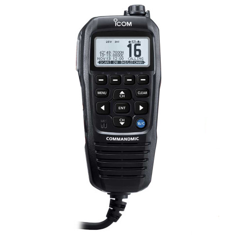 Icom COMMANDMICIV w\/White Blacklit LCD - Black [HM195GB]