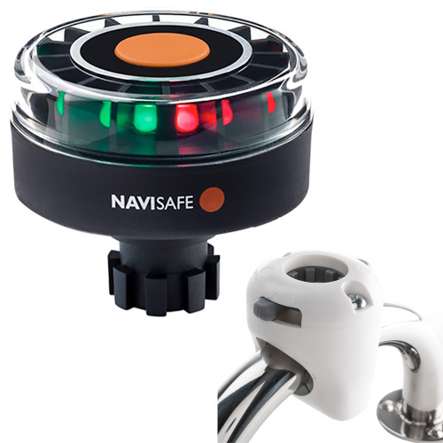 Navisafe Navilight Tricolor 2NM w\/Navibolt Base  Rail Mount - White [342KIT3]