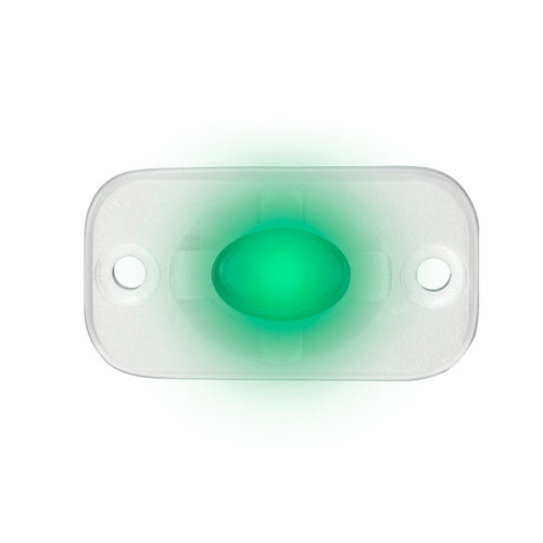 HEISE Marine Auxiliary Accent Lighting Pod - 1.5" x 3" - White\/Green [HE-ML1G]