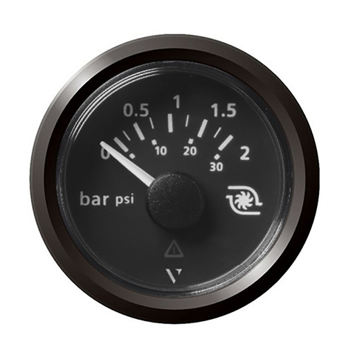 Veratron 52MM (2-1\/16") ViewLine Boost Pressure Gauge 2 Bar\/30 PSI - Black Dial  Triangular Bezel [A2C59514152]