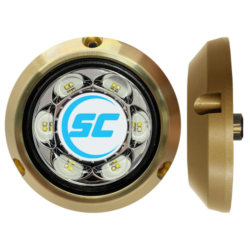 Shadow-Caster SC3 Series Blue\/White Bronze Surface Mount Underwater Light [SC3-BW-BZSM]