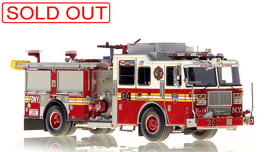 Fire Replicas FDNY Seagrave Engine 34 Scale Model | MC works/MC