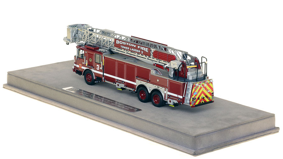 Fire Replicas Boston Fire Department E-One Tower Ladder 3 Scale Model