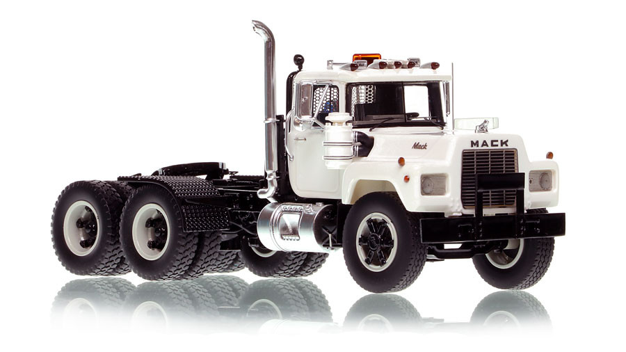 Fire Replicas Mack® R Tandem Axle Tractor - White over Black Scale