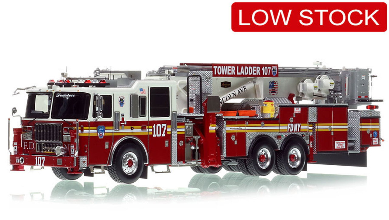 FDNY 2012 Seagrave Attacker 95' Tower Ladder 107 - Brooklyn Scale 