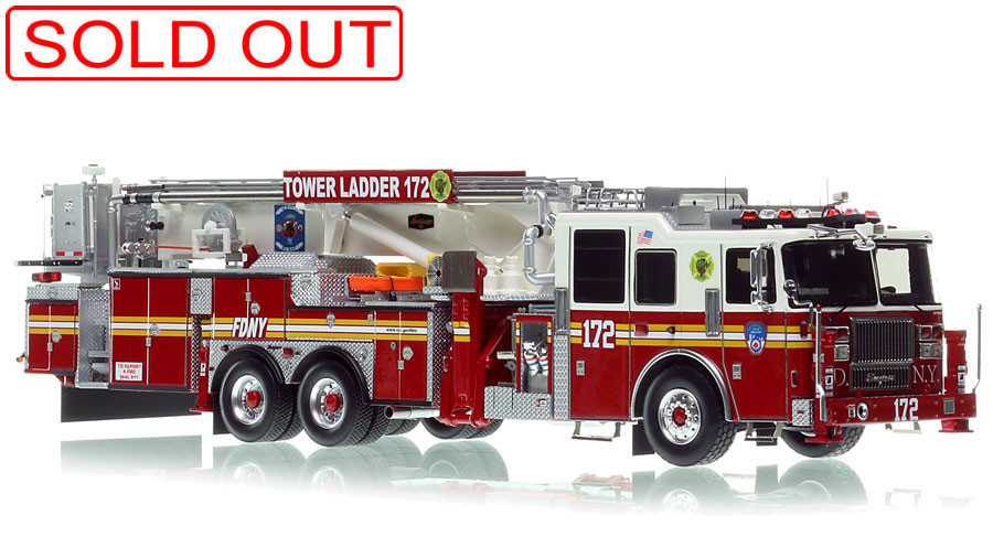 FDNY 2013 Seagrave Attacker 95' Tower Ladder 172 - Brooklyn Scale