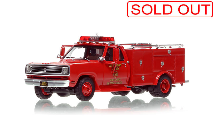 Fire Replicas Los Angeles County Fire Department 1972 Squad 51