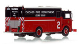1:50 scale model of Chicago 1970 Mack MB/1972 Platt Flying Manpower Squad 2 - Southeast Side