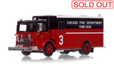 1:50 scale model of Chicago 1970 Mack MB/1972 Platt Flying Manpower Squad 3 - South Side