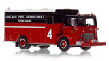 1:50 scale model of Chicago 1970 Mack MB/1972 Platt Flying Manpower Squad 4 - South Side