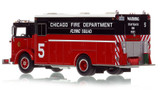 1:50 scale model of Chicago 1970 Mack MB/1972 Platt Flying Manpower Squad 5 - Northwest Side
