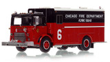 1:50 scale model of Chicago 1970 Mack MB/1972 Platt Flying Manpower Squad 6 - North Side