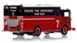 1:50 scale model of Chicago 1970 Mack MB/1972 Platt Flying Manpower Squad 7 -Northwest Side